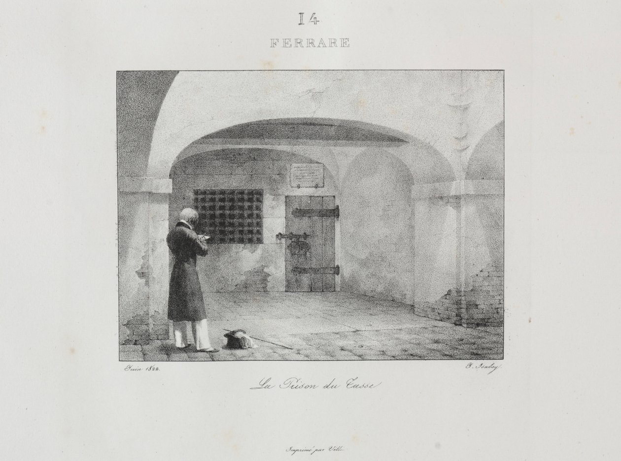 Reis naar Italië in 1822, 1833 door Jean Baptiste Isabey