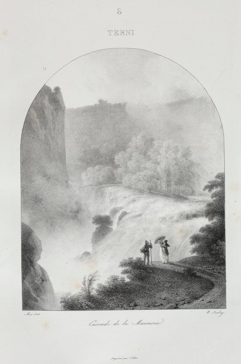 Reis naar Italië in 1822, 1833 door Jean Baptiste Isabey