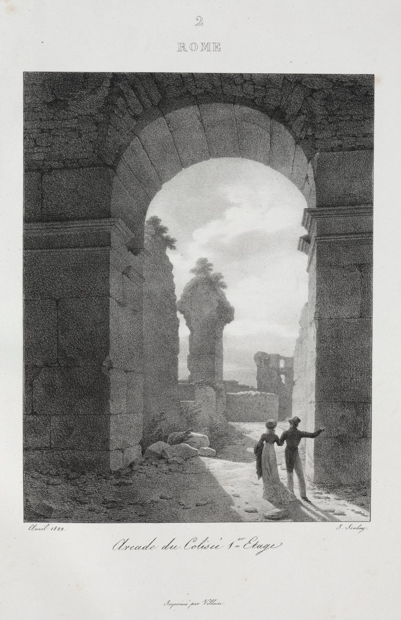Reis naar Italië in 1822 door Jean Baptiste Isabey