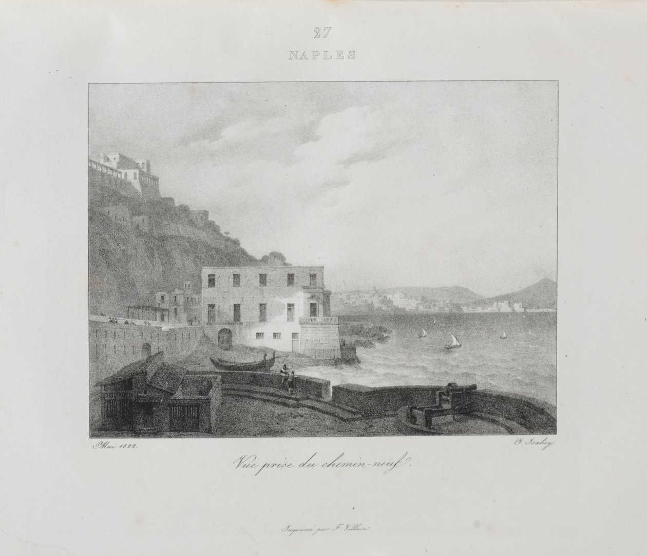 Reis naar Italië in 1822 door Jean Baptiste Isabey