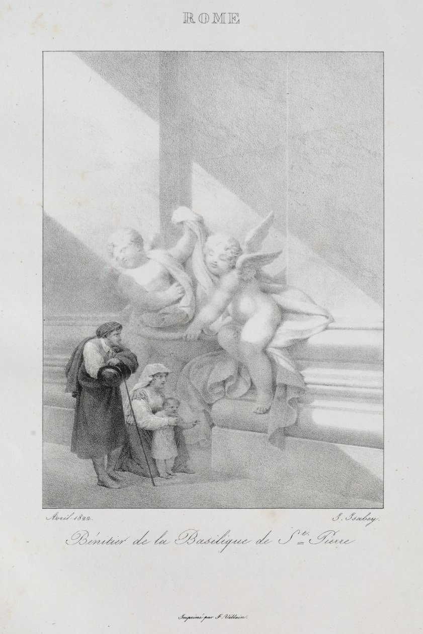 Reis naar Italië in 1822, 1833 door Jean Baptiste Isabey