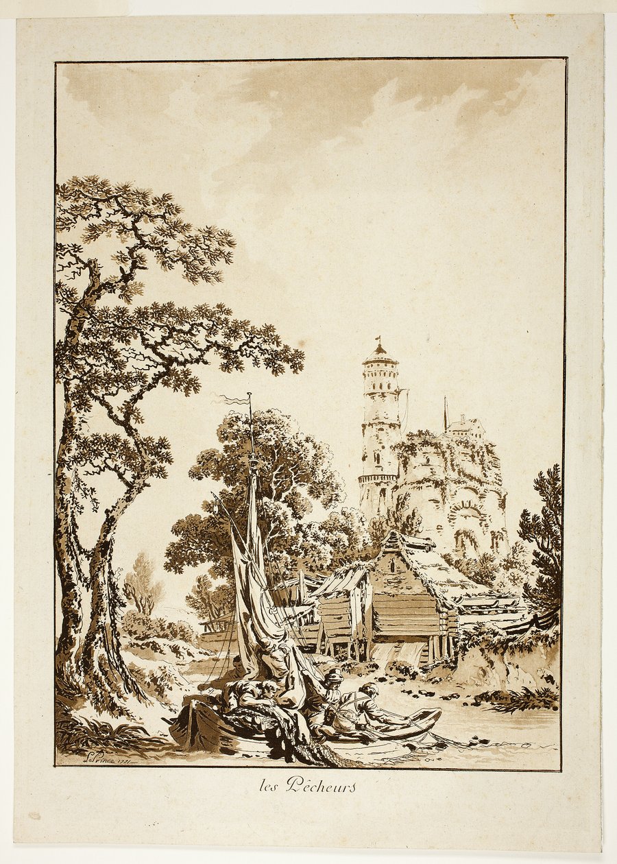 De vissers door Jean Baptiste Le Prince
