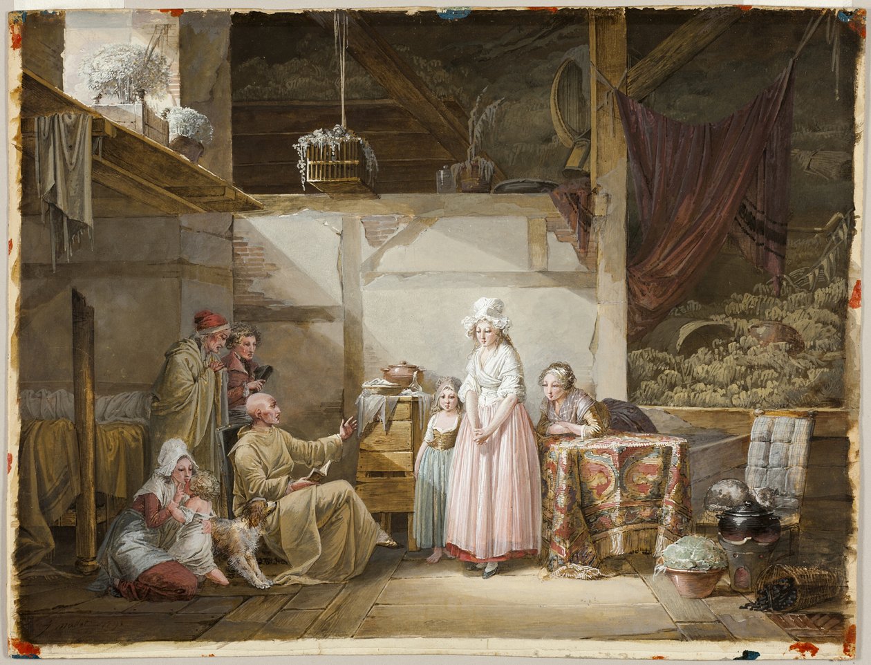 Het Avondgebed door Jean Baptiste Mallet