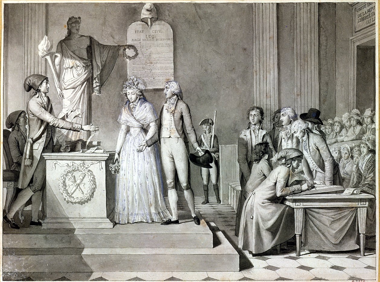 Het Republikeinse Huwelijk door Jean Baptiste Mallet