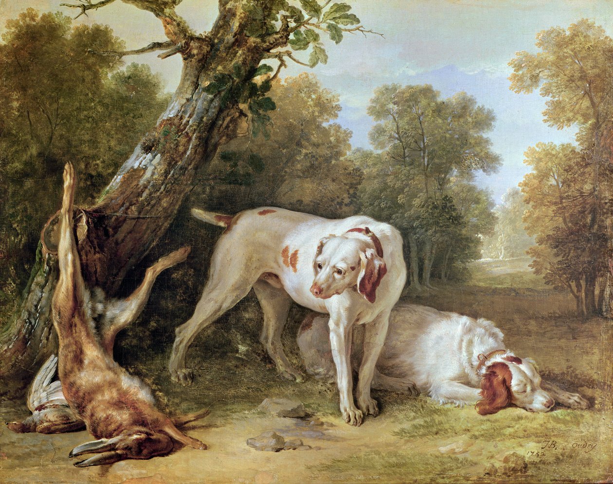 Hond en Haas door Jean Baptiste Oudry