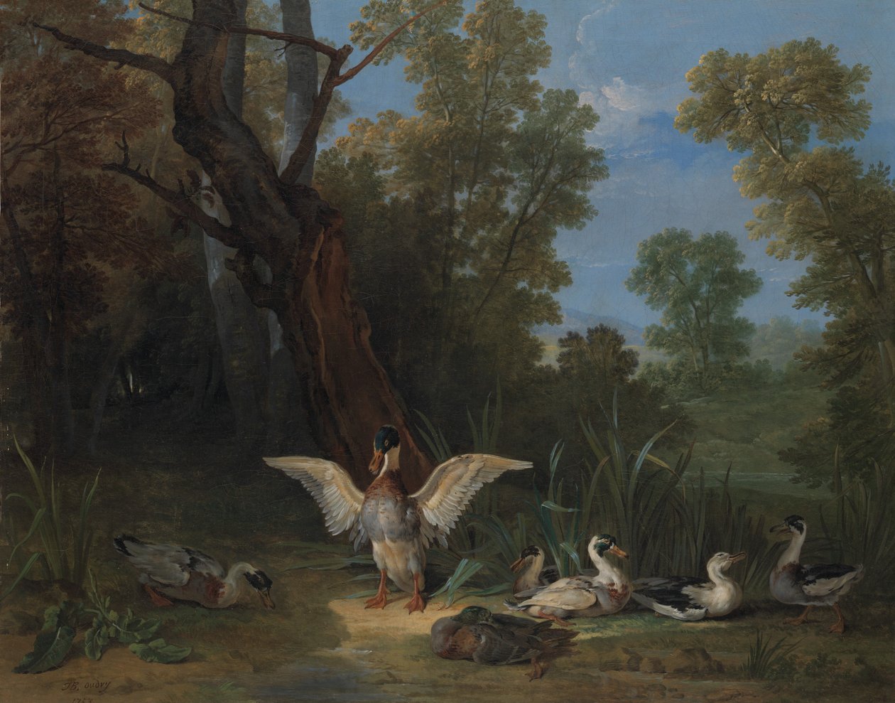 Eenden Rustend in de Zon door Jean Baptiste Oudry