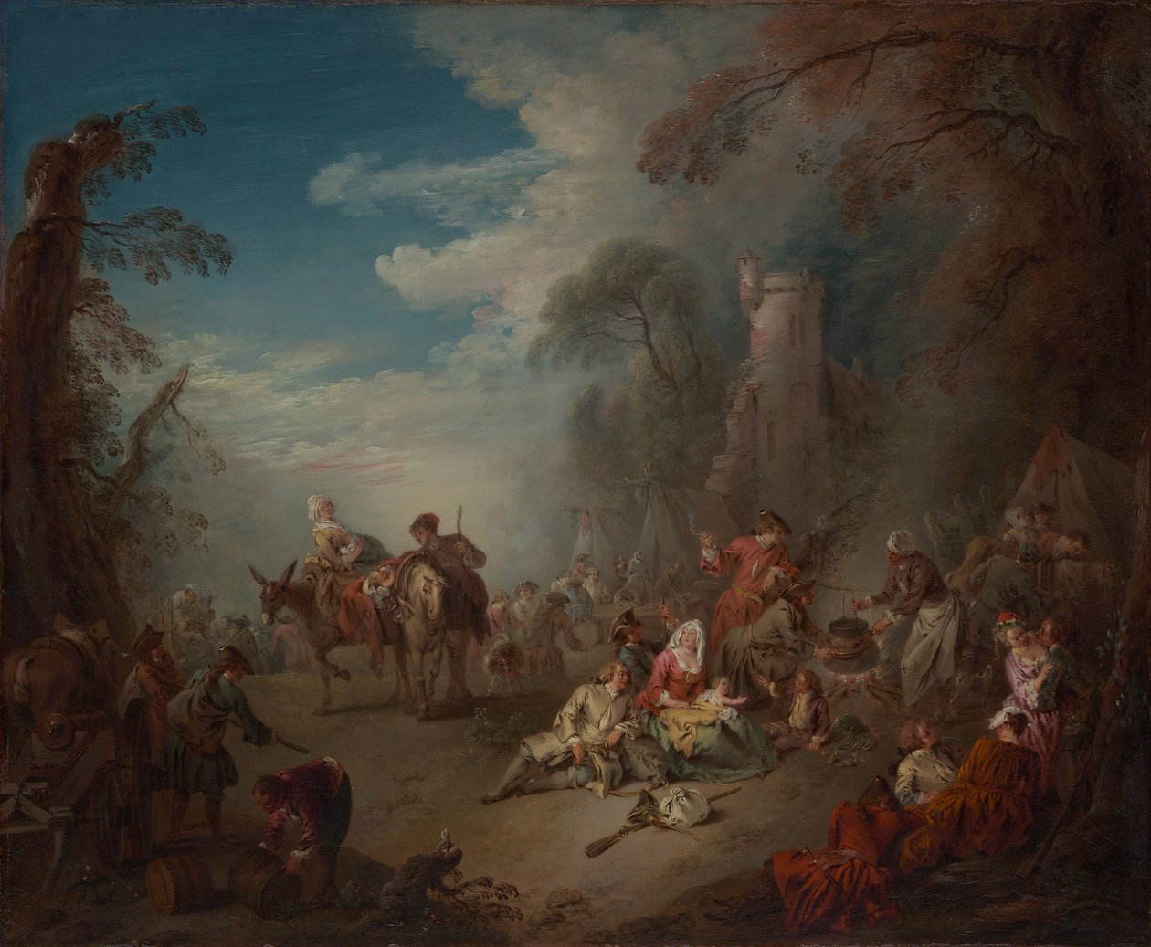 Troepen in rust door Jean Baptiste Pater