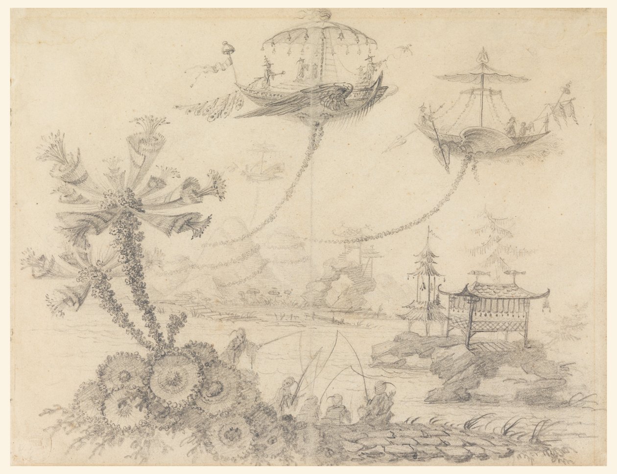 Chinoiserie fantasie door Jean Baptiste Pillement