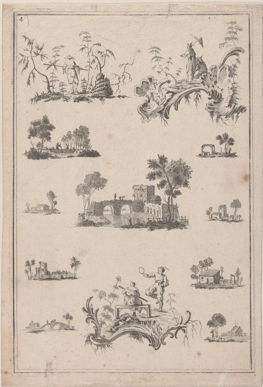 Chinoiserie Ornamenten door Jean Baptiste Pillement