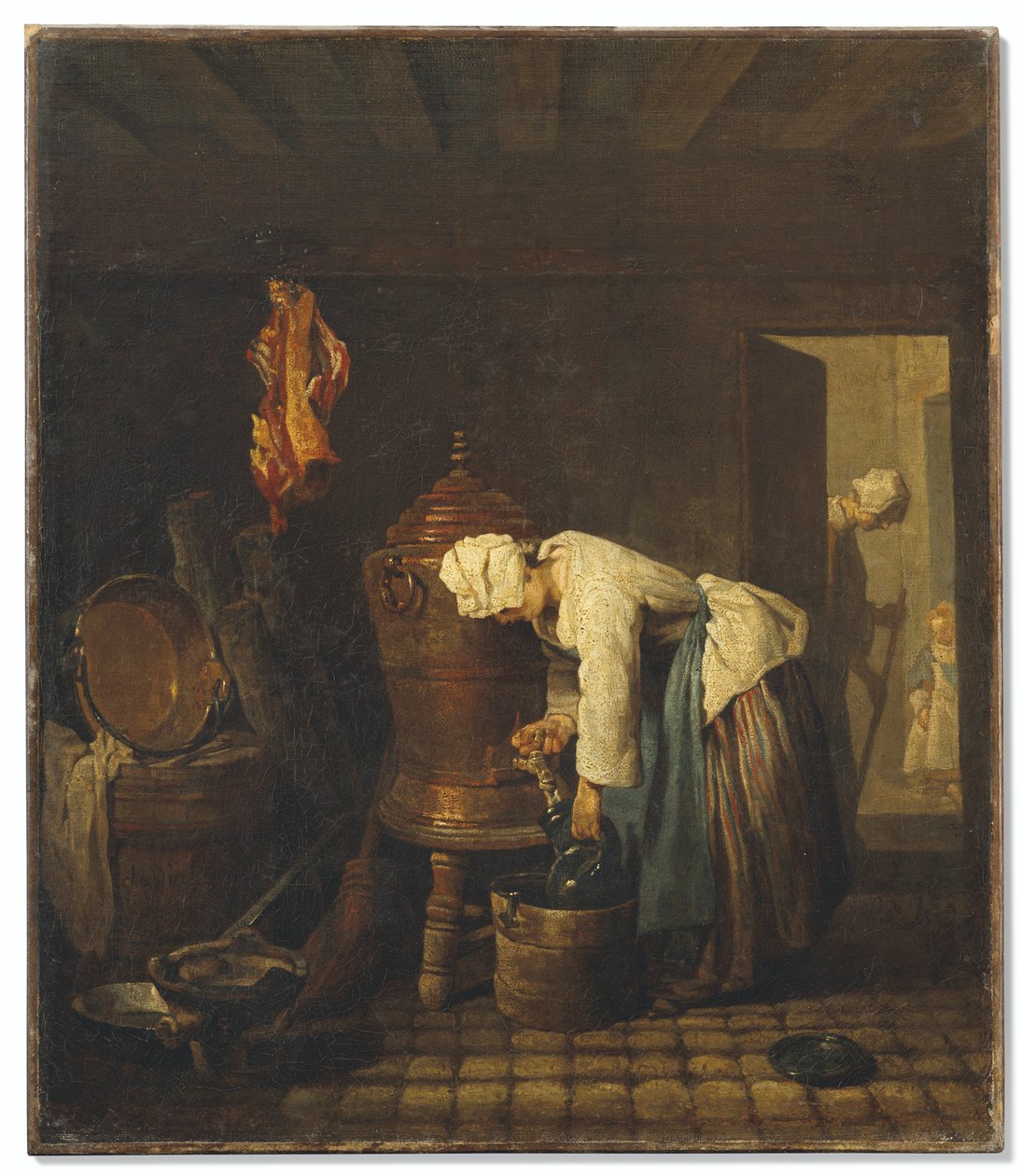Frans:  La fontaine
Duits: Der Brunnen door Jean Baptiste Simeon Chardin
