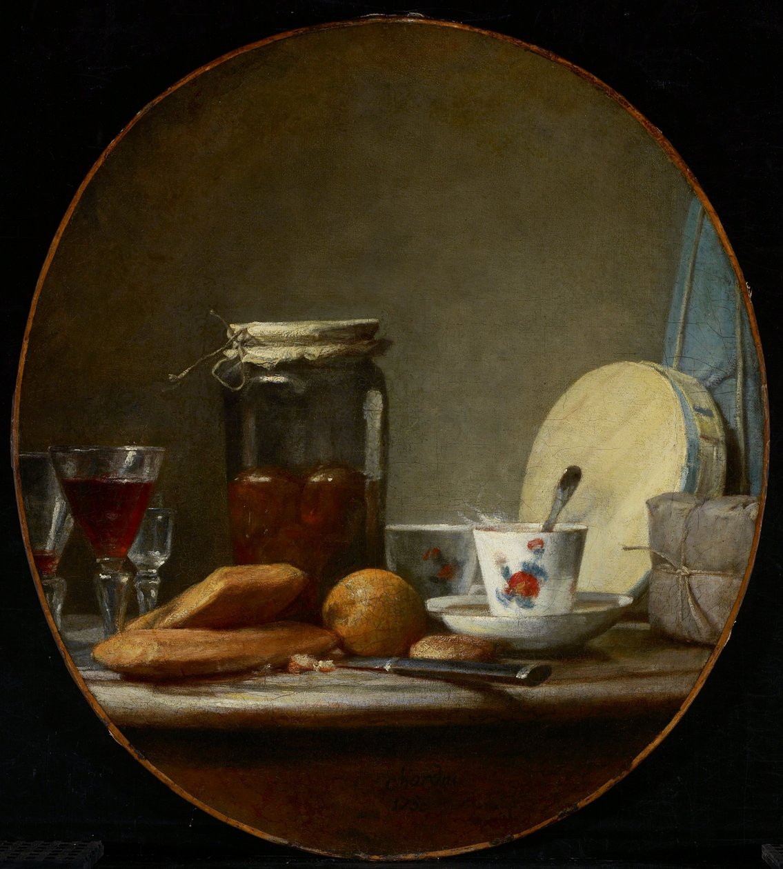 Pot abrikozen door Jean Baptiste Simeon Chardin