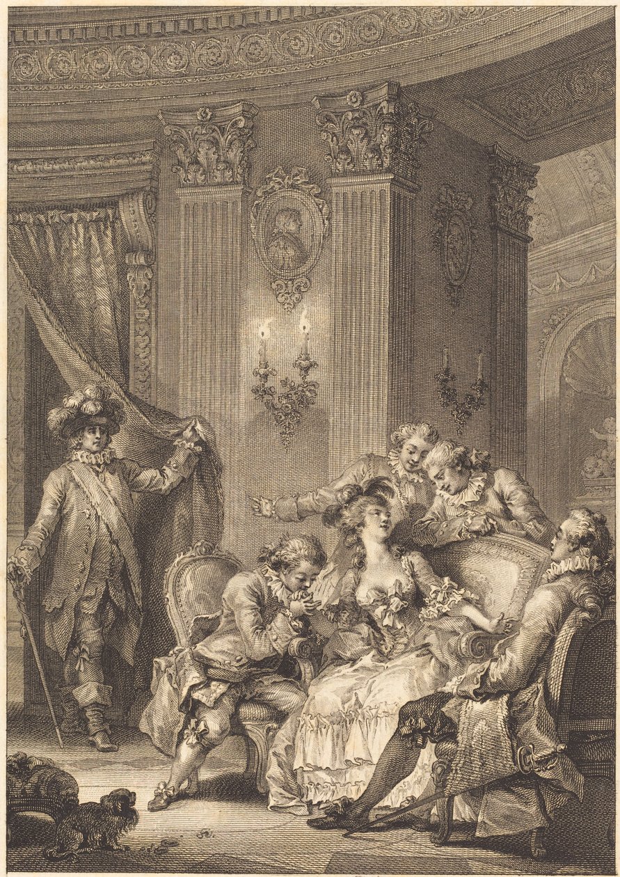De biechtvader echtgenoot door Jean Baptiste Tilliard and Antoine Jean Duclos after Jean Honoré Fragonard