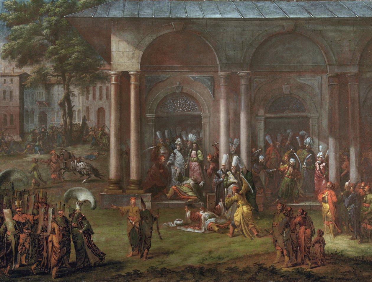 De executie van Patrona Halil door Jean Baptiste Vanmour