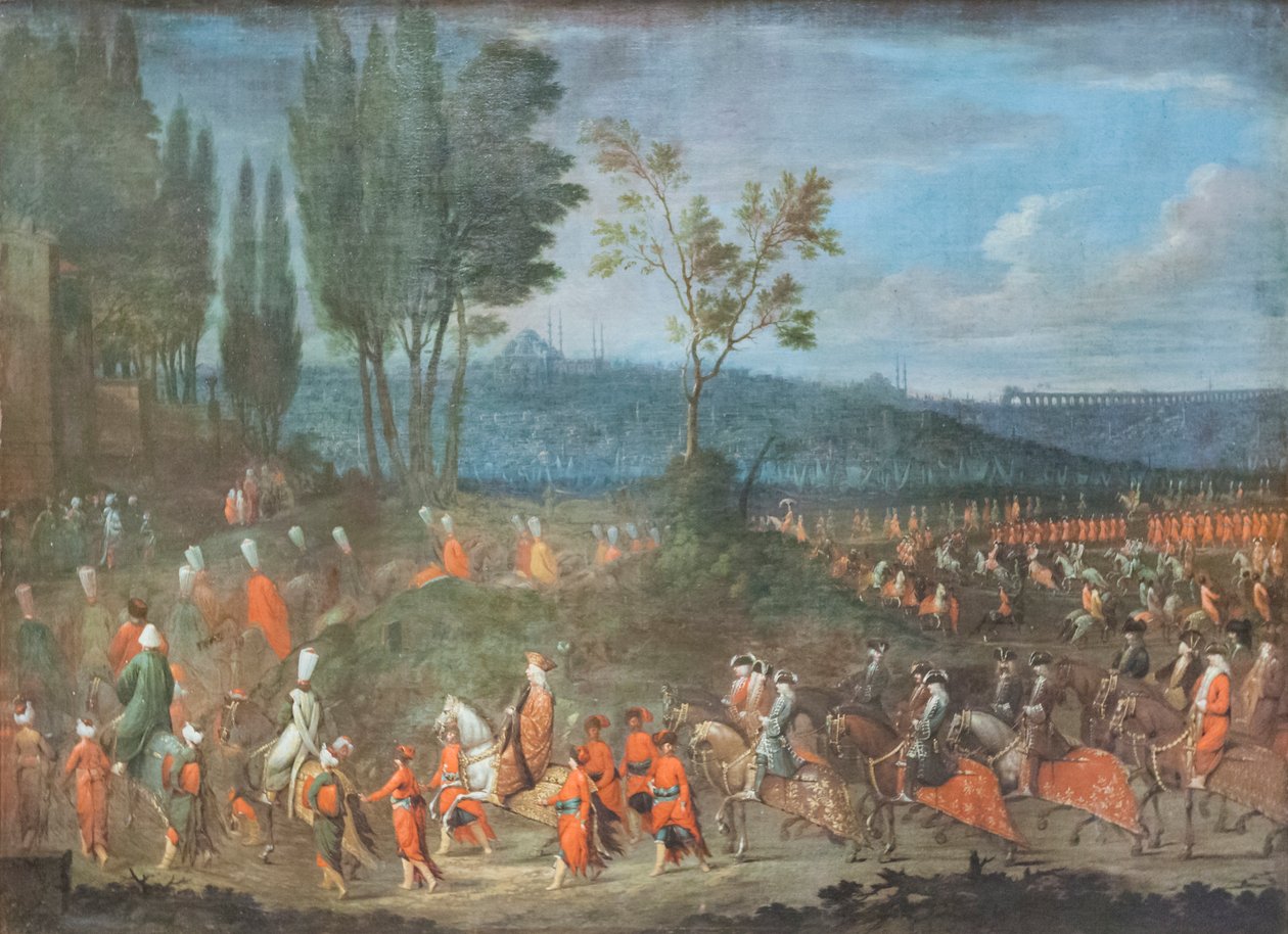 De ambassadeursprocessie door Jean Baptiste Vanmour