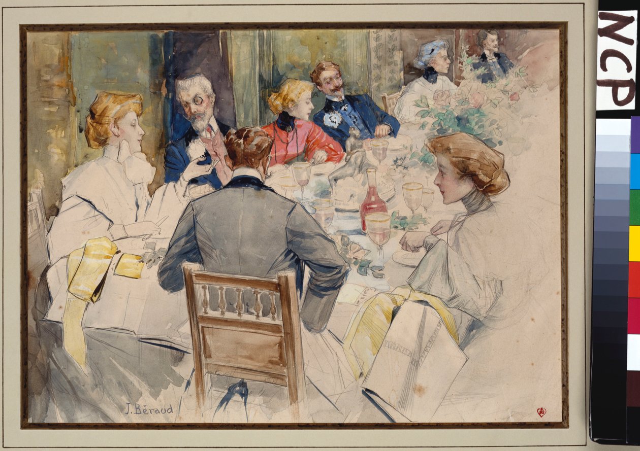 Een elegant dinerfeest door Jean Beraud