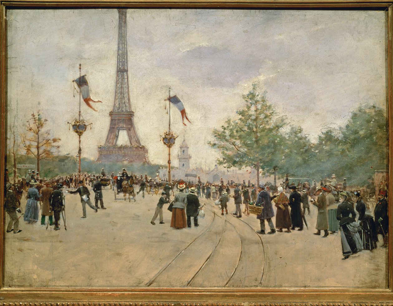 Toegang tot de wereldtentoonstelling in Parijs ... door Jean Beraud