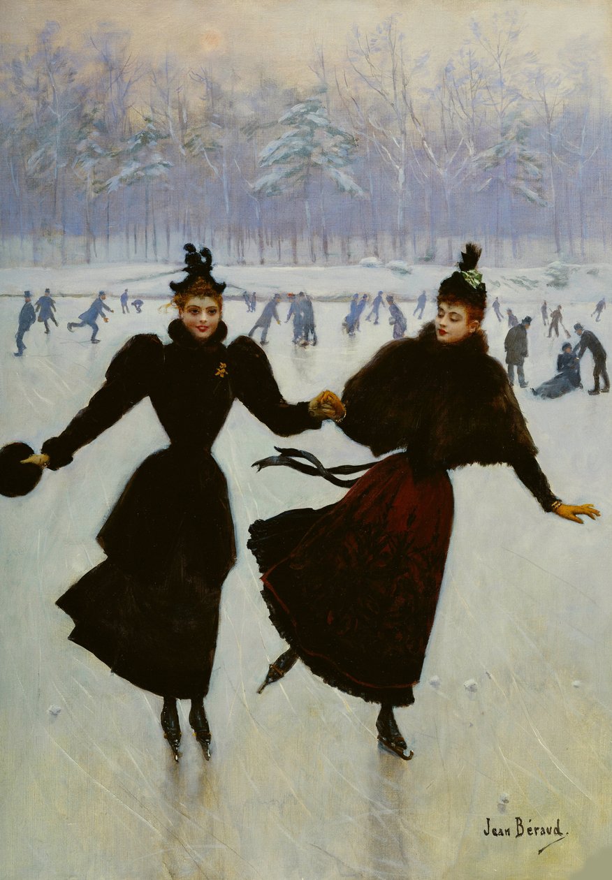Les Patineuses De Schaatsers, ca. 1890 door Jean Beraud