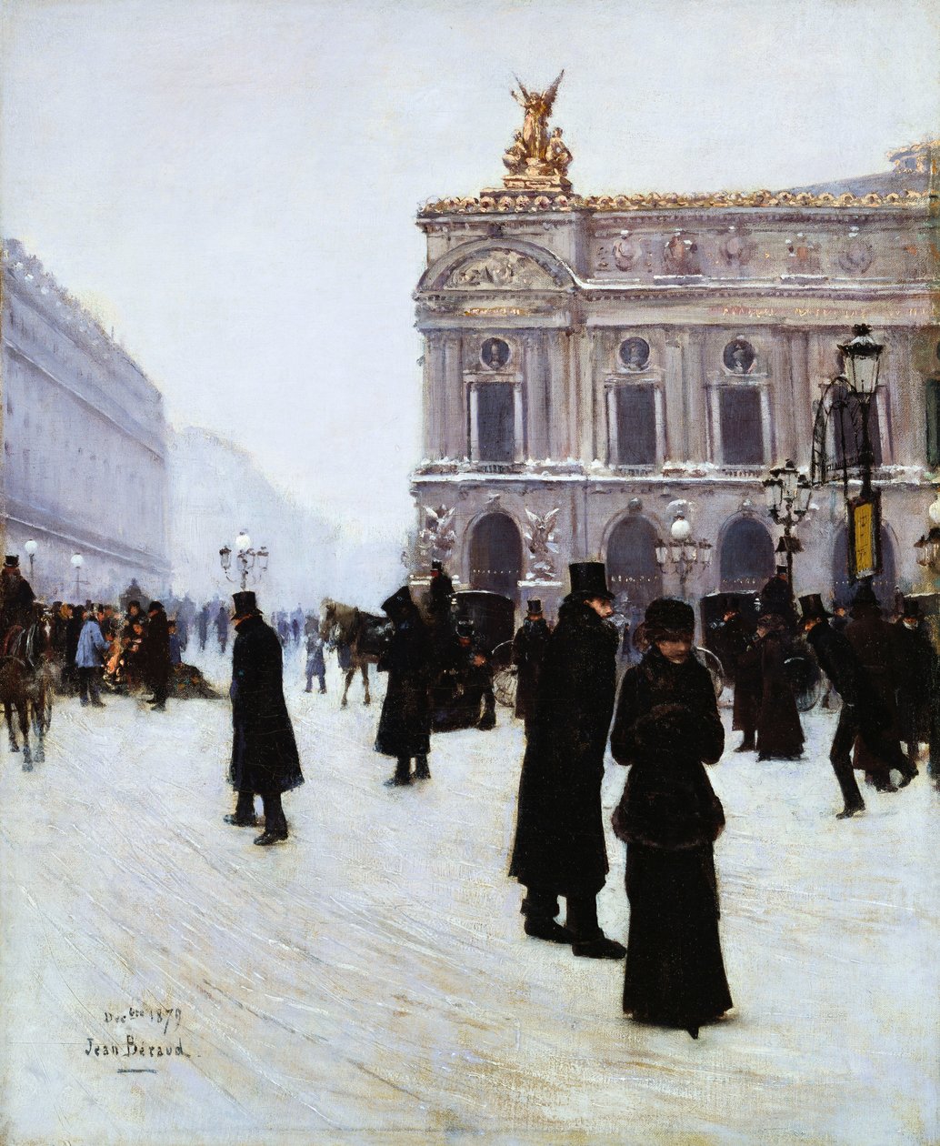 Buiten de Opera, Parijs door Jean Beraud