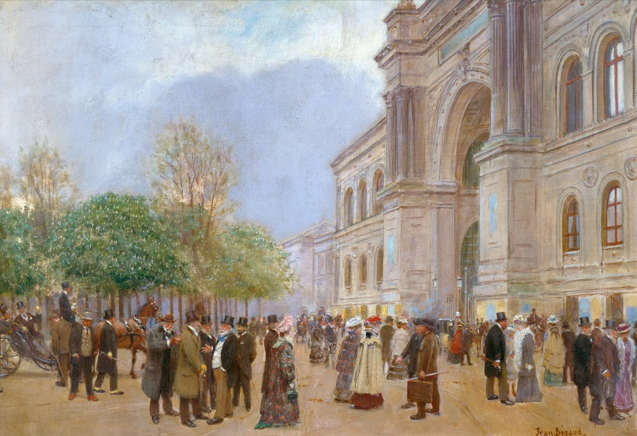 Buiten het Palais de l