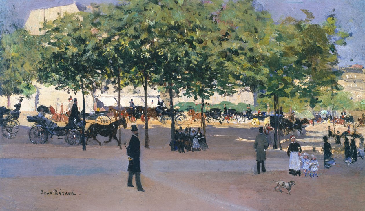 Promenade op een zondagmiddag, Parijs door Jean Beraud