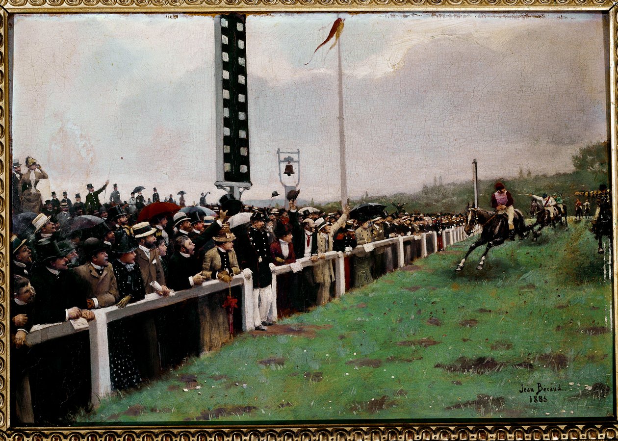 Races bij Longchamp door Jean Beraud