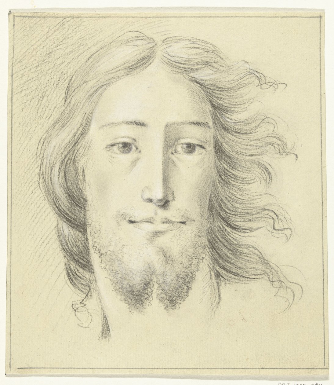 Hoofd van een man (Christus?) door Jean Bernard