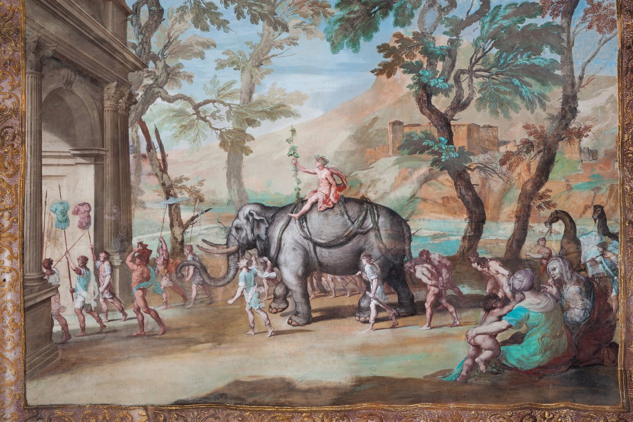 Bacchus maakt zijn triomfantelijke intocht in Thebe door Jean Boulanger