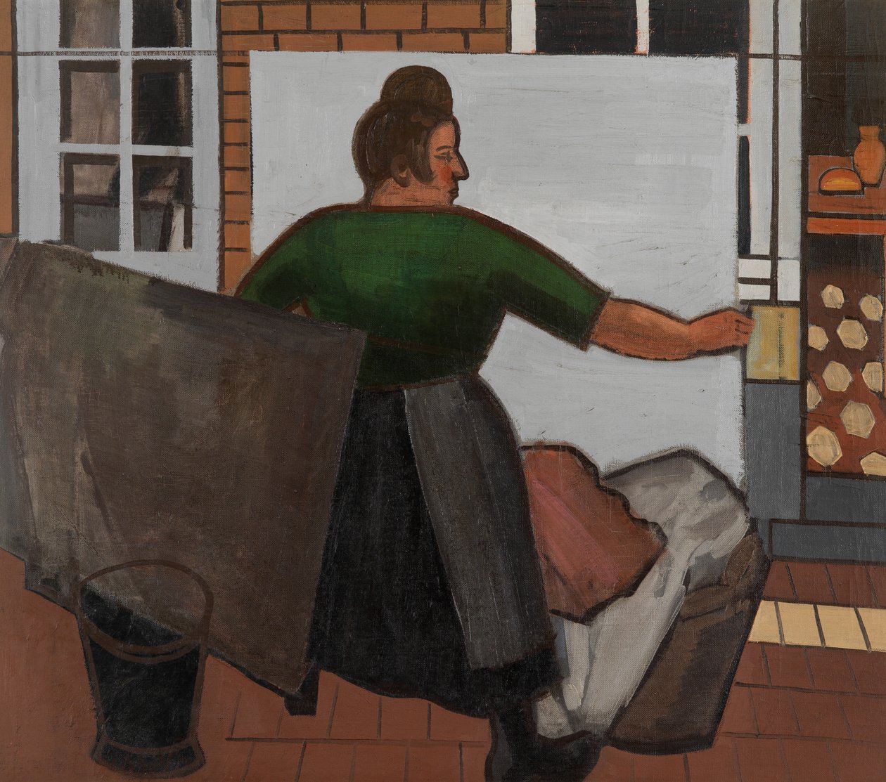 Wasvrouw door Jean Brusselmans