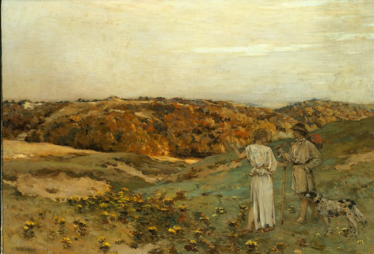 Tobias en de engel door Jean Charles Cazin