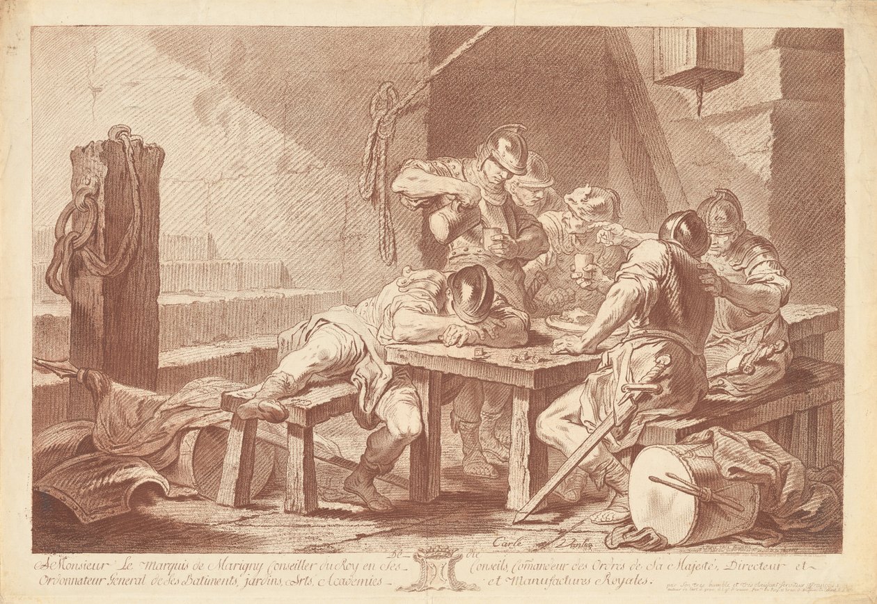 Wachthuis door Jean Charles François after Carle Van Loo