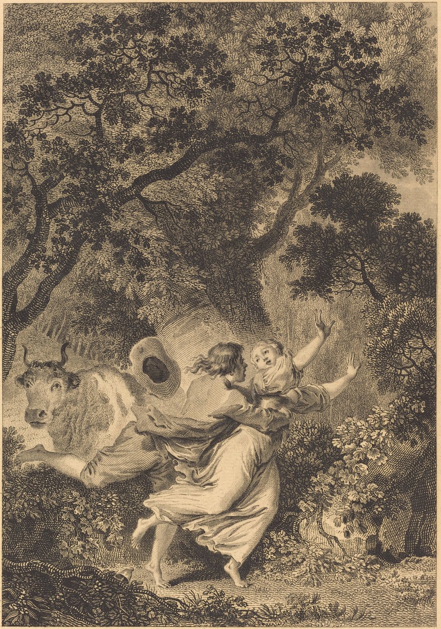 Het klokje door Jean Dambrun after Jean Honoré Fragonard