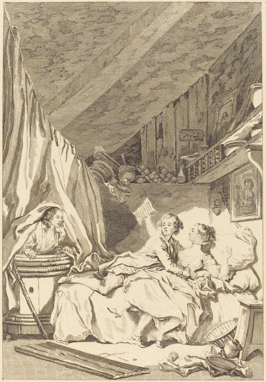 De schoenmaker door Jean Dambrun after Jean Honoré Fragonard
