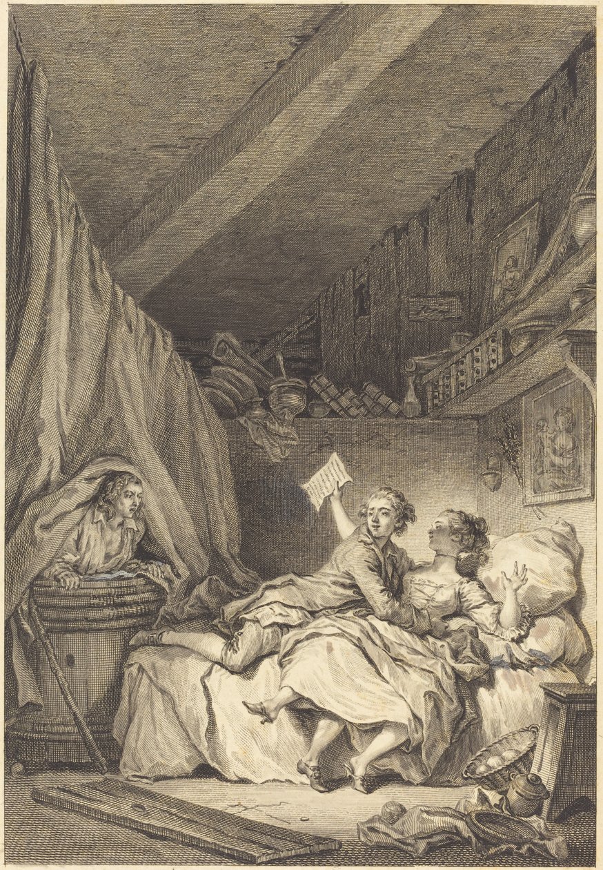 De Schoenlapper door Jean Dambrun after Jean Honoré Fragonard