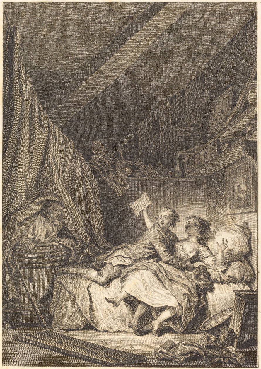 De schoenlapper door Jean Dambrun after Jean Honoré Fragonard