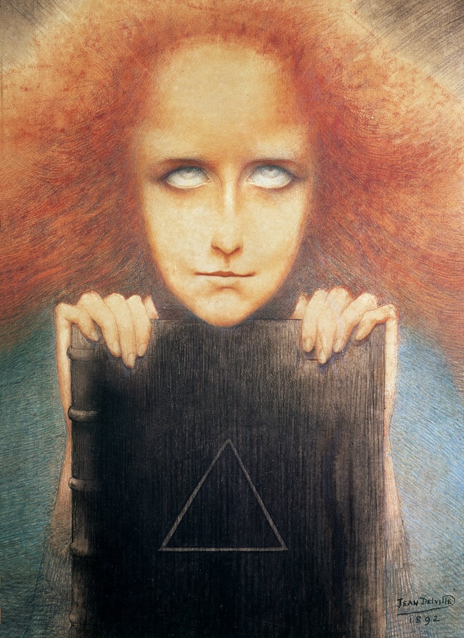 Portret van mevrouw Stuart Merill door Jean Delville