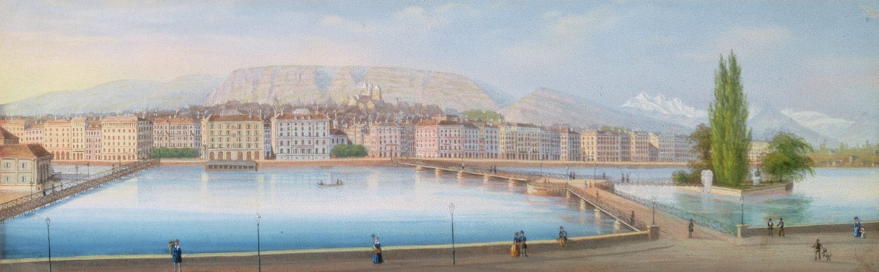 Meer van Genève: uitzicht op het meer door Jean Dubois