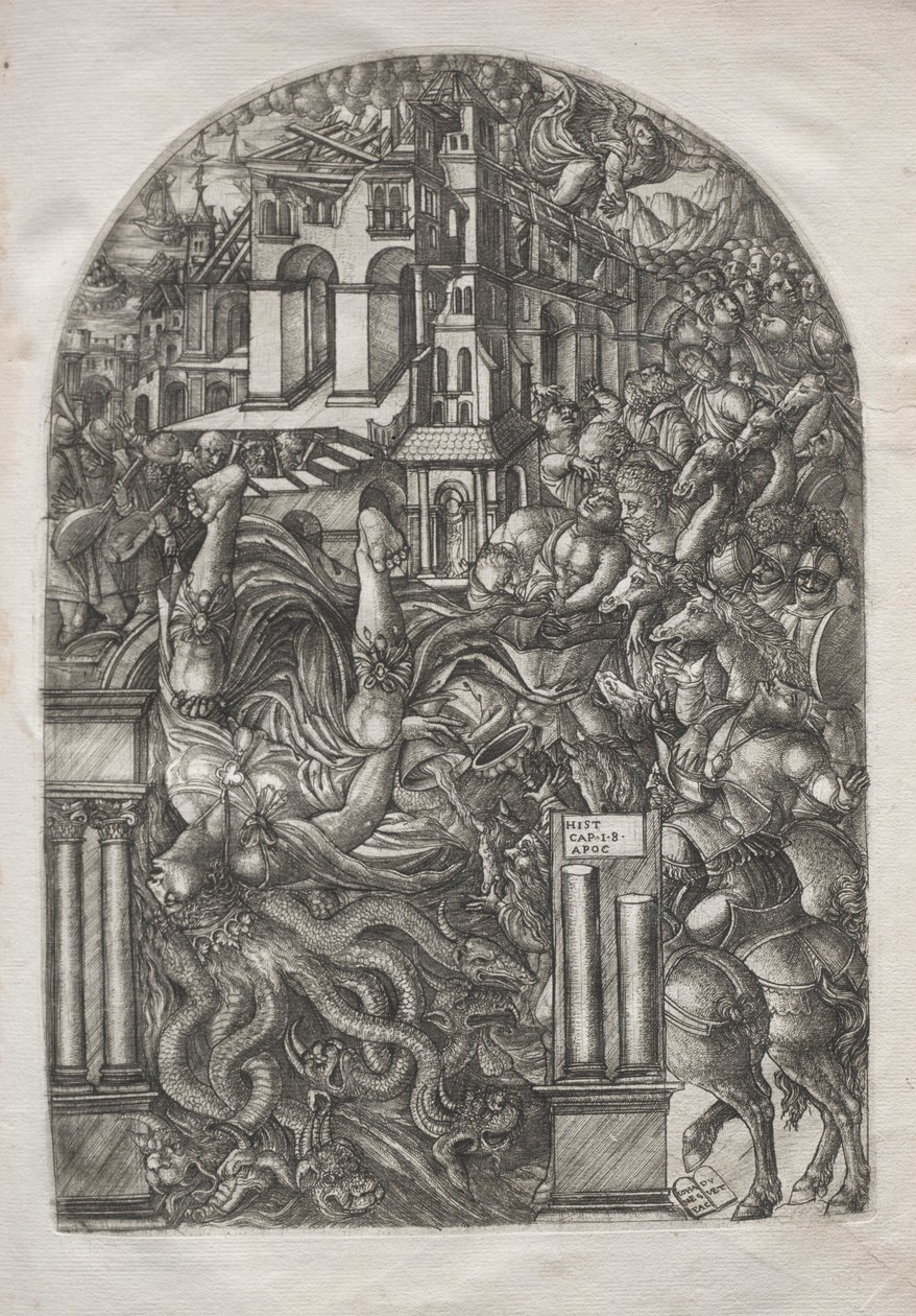 De Apocalyps: De val van Babylon, 1546-1556 door Jean Duvet