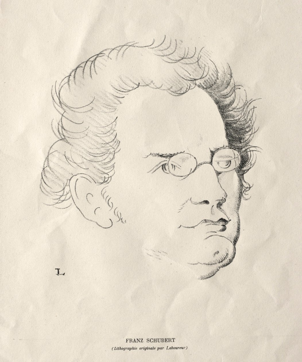 Franz Schubert door Jean Emile Laboureur