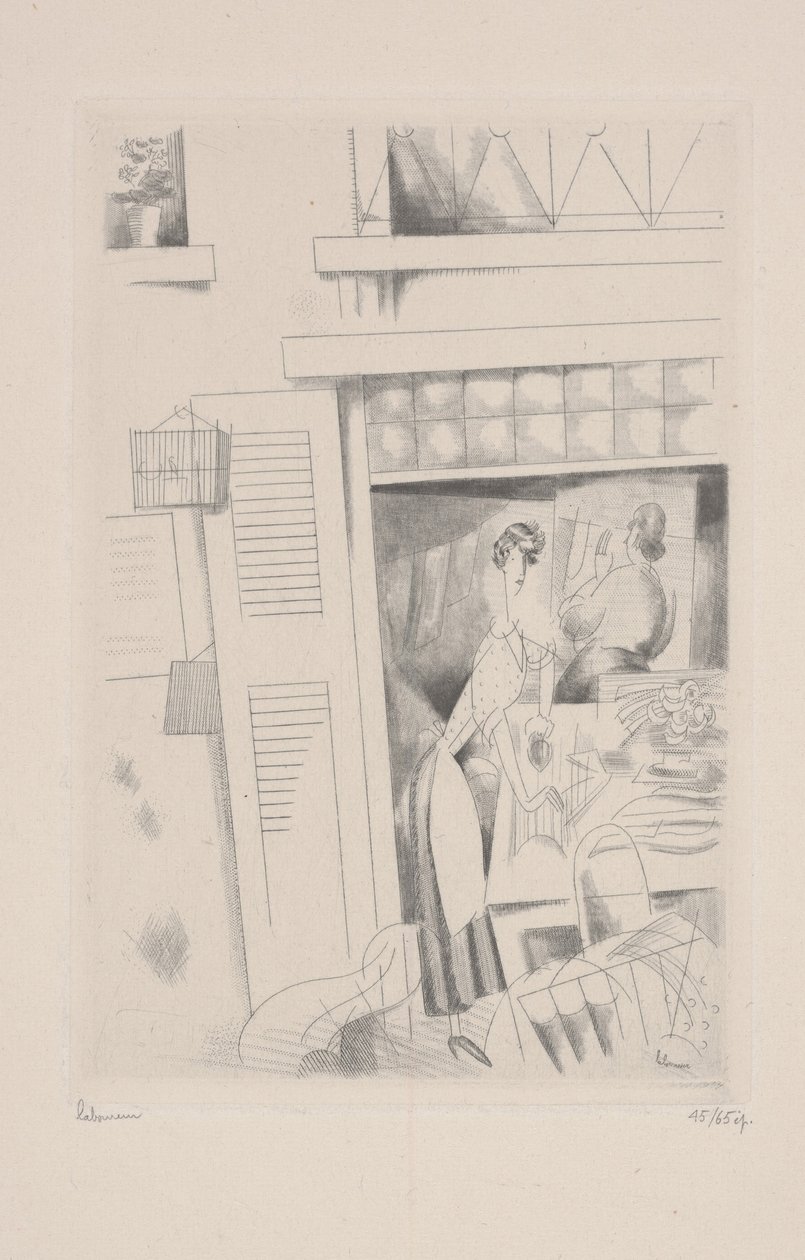 De Wasvrouw door Jean Emile Laboureur