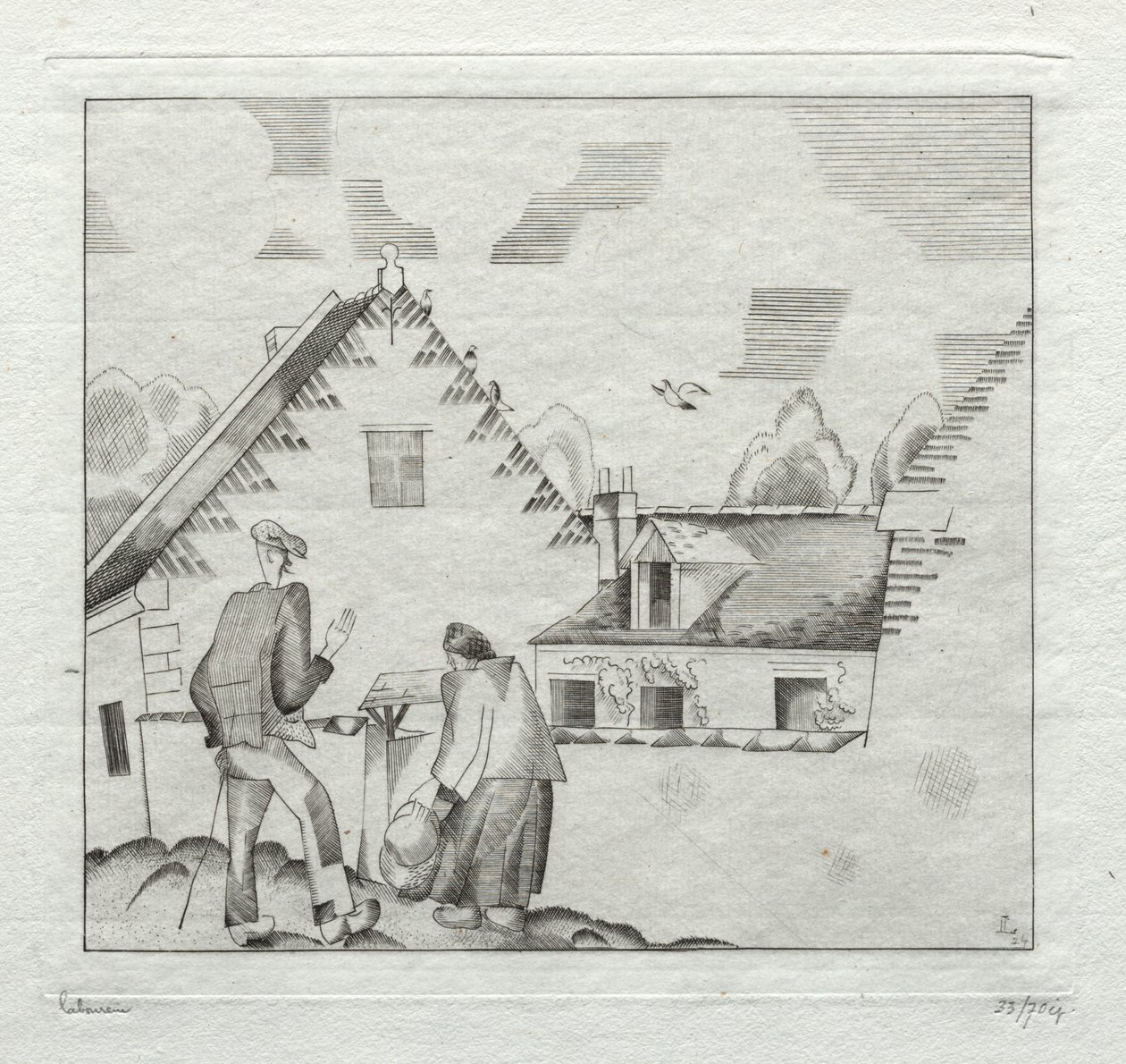 Dorpelingen, Praten door Jean Emile Laboureur