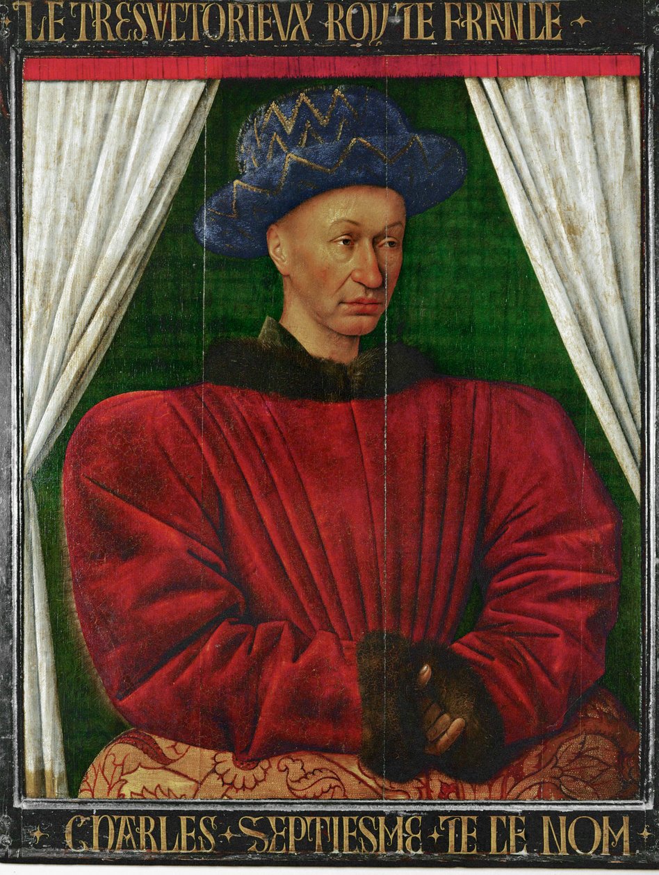 Karel VII, koning van Frankrijk ... door Jean Fouquet