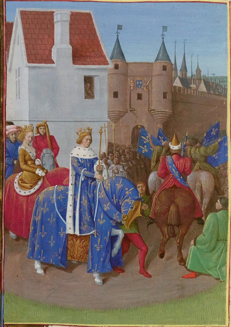 Ingang van Johannes II de Goede door Jean Fouquet