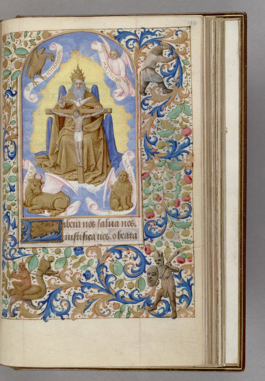 Gnadenstuhl Getijdenboek, 1450-1499 door Jean Fouquet