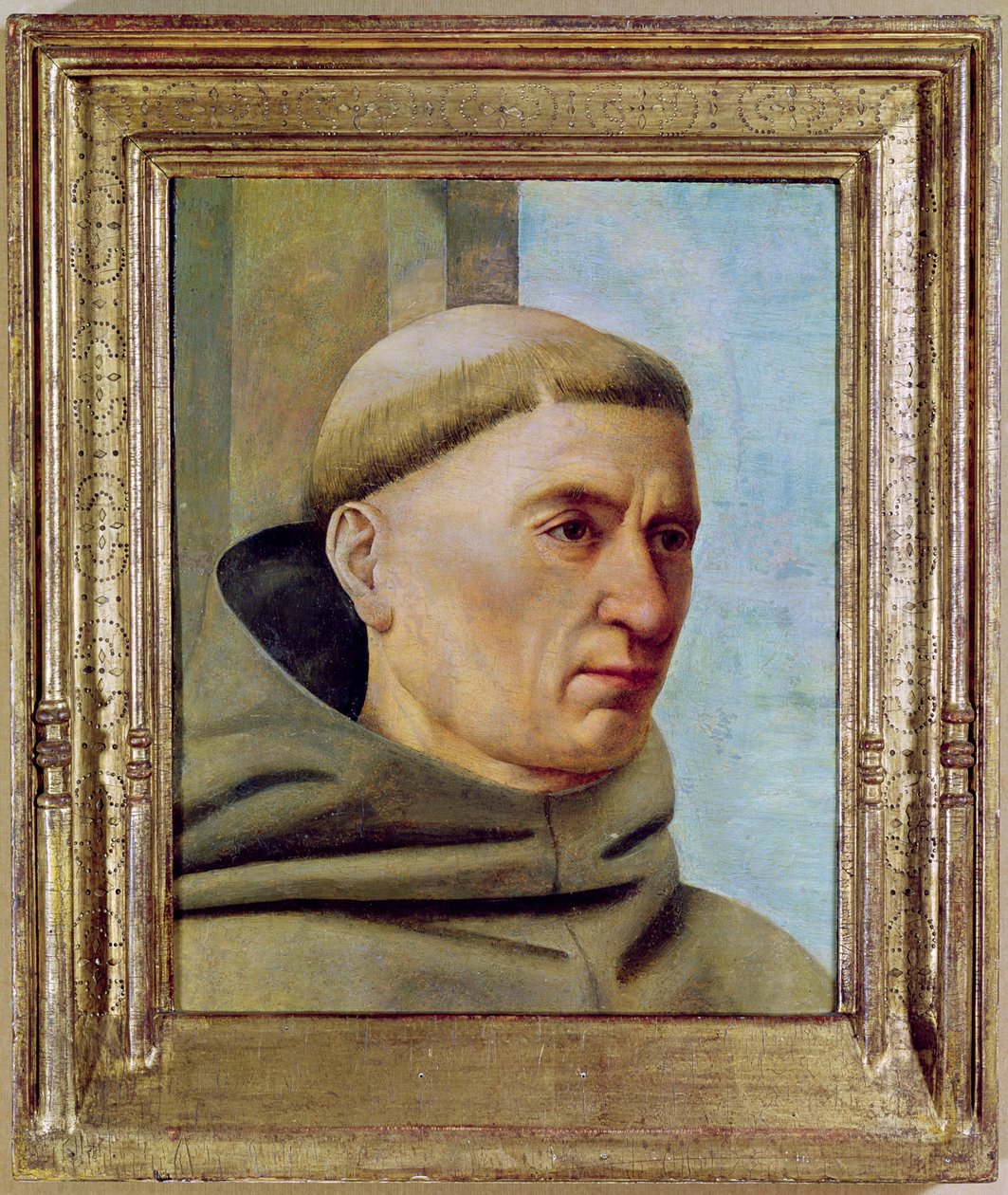 Hoofd van een Monnik door Jean Fouquet