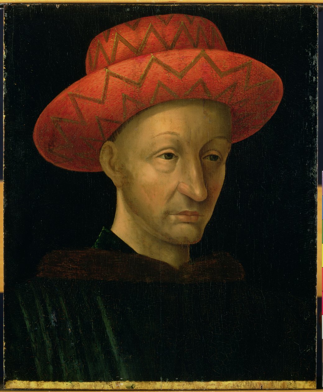 Portret van Karel VII (1403-61) door Jean Fouquet