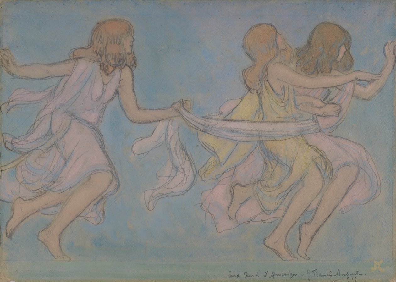 Spelende kinderen door Jean Francis Auburtin