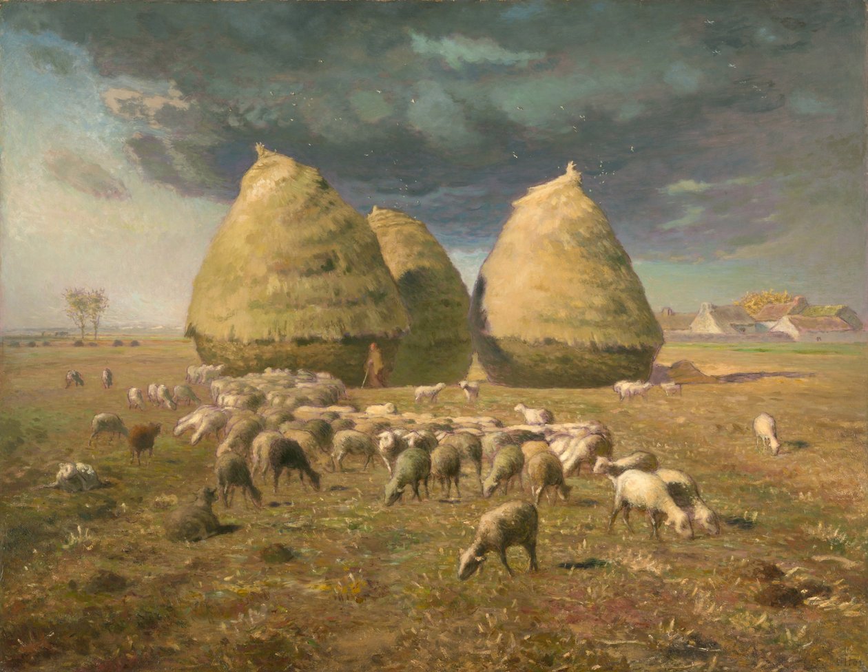 Hooibergen: Herfst door Jean Francois Millet