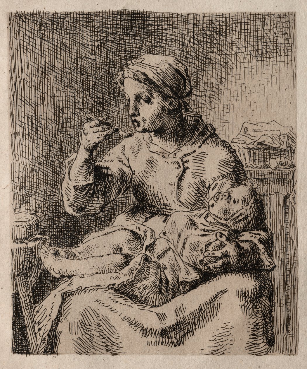 La Bouillée door Jean Francois Millet
