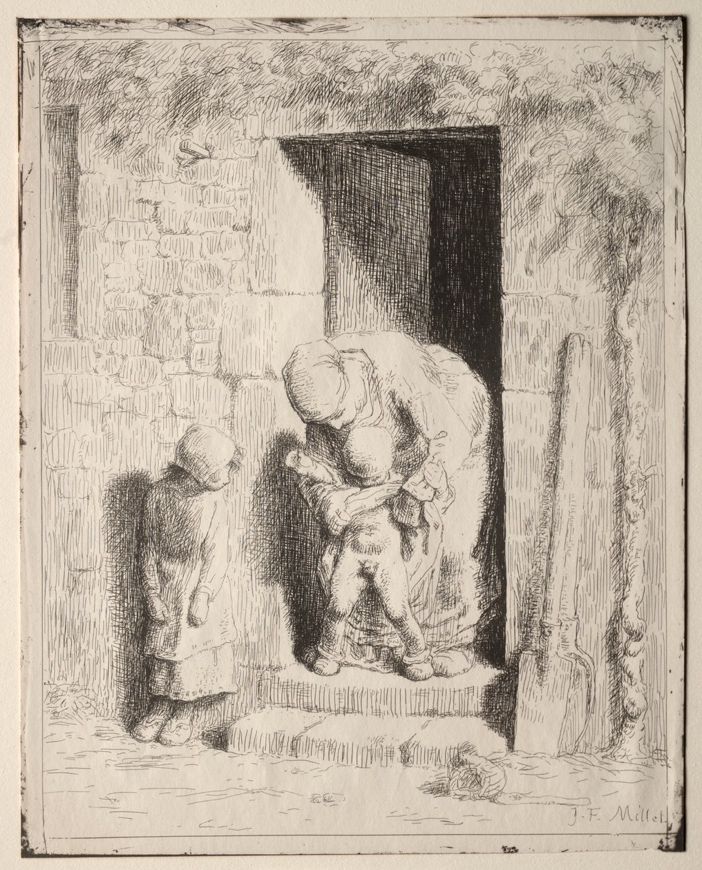 Moederlijke voorzorg door Jean Francois Millet