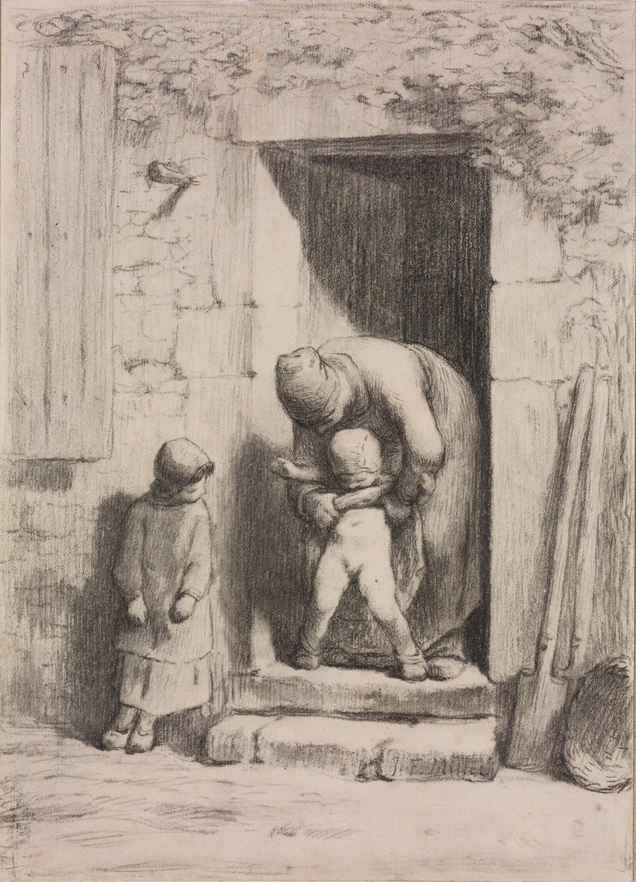 Moederlijke Zorg door Jean Francois Millet